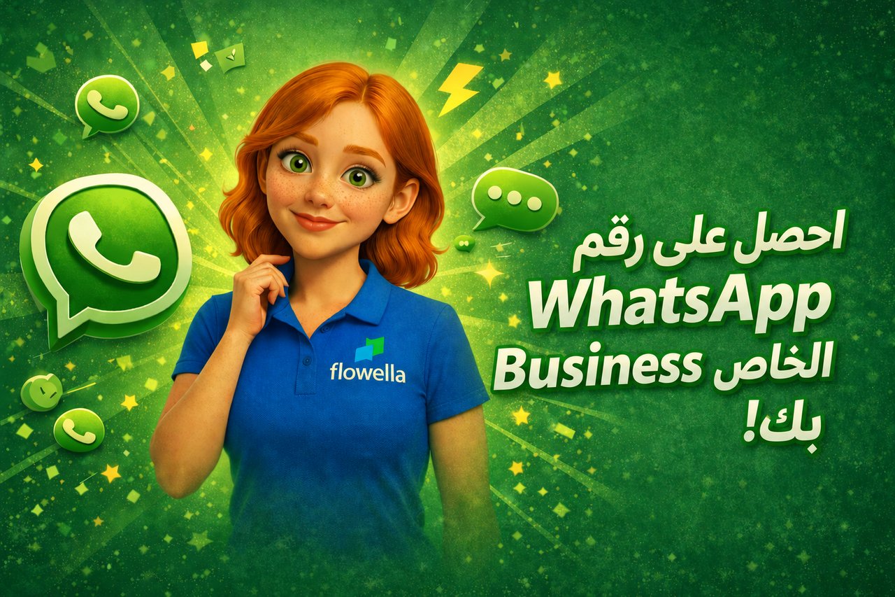 رسم توضيحي يوضح كيفية الحصول على رقم «WhatsApp Business» معتمد لشركتك