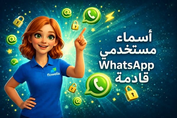 «Flo»، الشخصية الرمزية لـ Flowella، تقدم معلومات حول أسماء مستخدمي WhatsApp ومعرّفات المستخدمين الخاصة بنطاق الأعمال (BSUIDs)