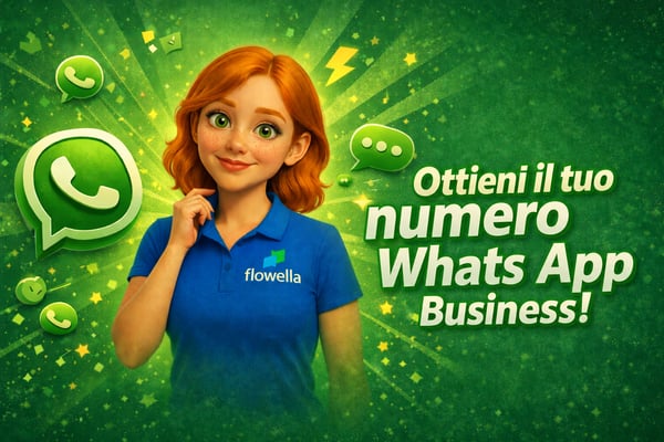 Schema su come richiedere un numero WhatsApp Business verificato per la tua azienda