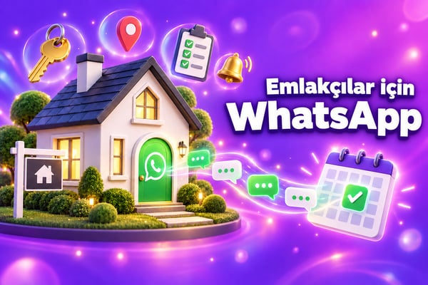 Emlakçılar için WhatsApp: WhatsApp sohbet penceresi aracılığıyla rezervasyon yapılmış ev gezisi takvimine mesajlar gönderen 3 boyutlu bir ev