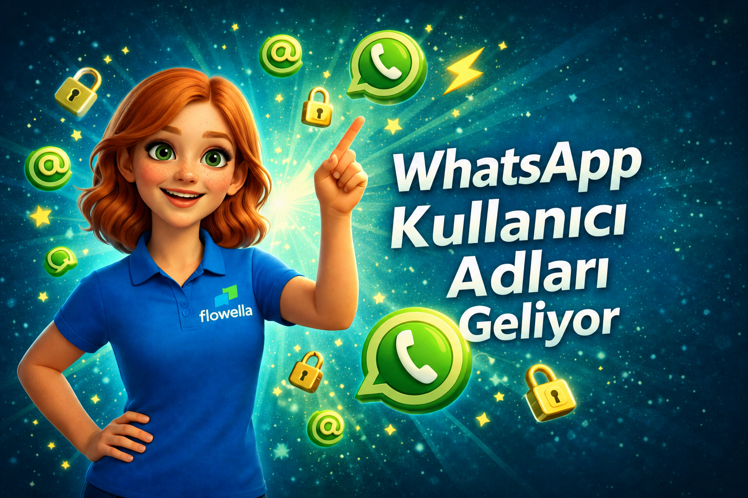 Flowella’nın avatarı Flo, WhatsApp kullanıcı adları ve İşletme Kapsamlı Kullanıcı Kimlikleri (BSUID’ler) hakkında bilgi veriyor
