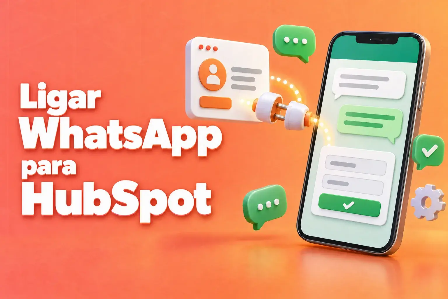 Ligar o WhatsApp ao HubSpot: um telemóvel com um chat WhatsApp estilo do WhatsApp e um formulário ligado a um cartão de contacto do CRM