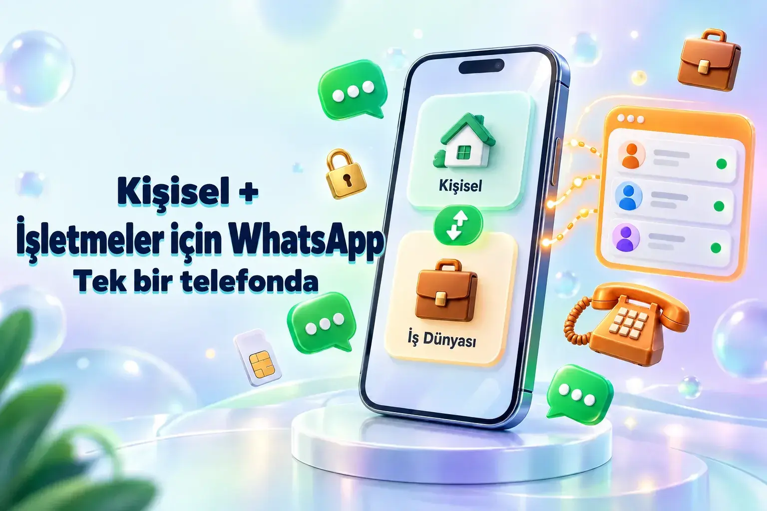 Aynı telefonda kişisel ve iş amaçlı WhatsApp: Paylaşılan bir ekip gelen kutusunun yanında, kişisel ve iş hesapları arasında geçiş yapabilen bir akıllı telefon