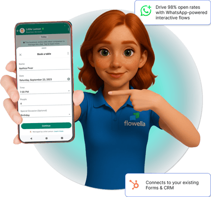 Visuel principal de Flowella — transformez WhatsApp Flows en données CRM structurées